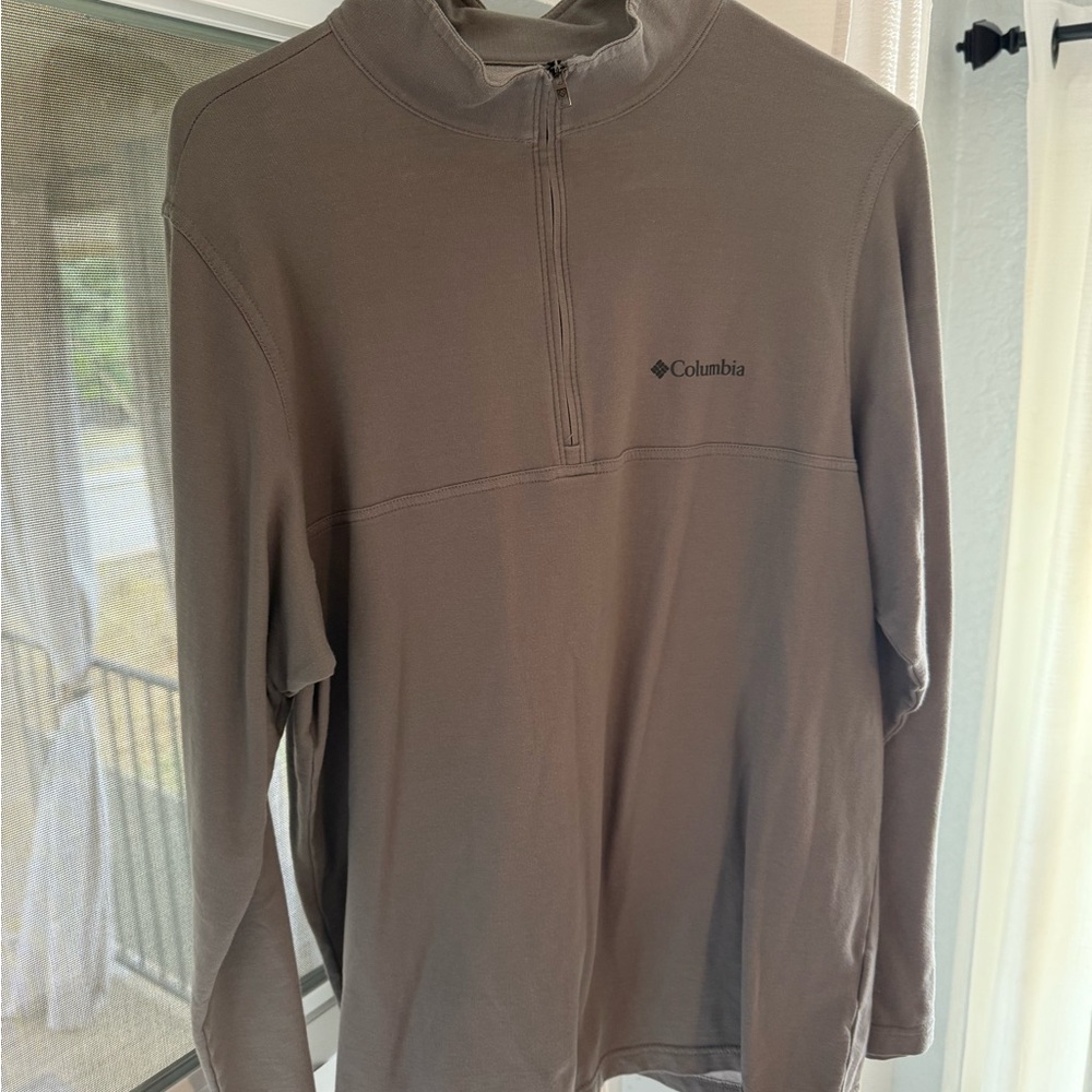 Columbia Taupe Quarter-Zip Pullover